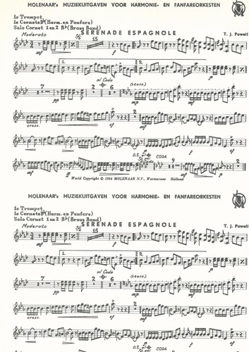 Serenade espagnole fanfare - serenade, for