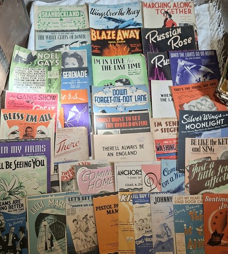 Vintage wwii 1940s sheet - vintage, music